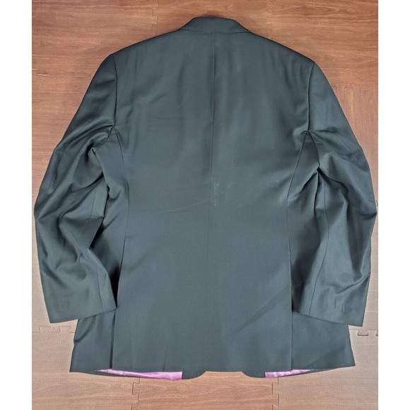 SEAN JOHN 41R Black Classic Lined Blazer Sport Coat 2 Buttons,4 Button Cuff Mens - Picture 2 of 11